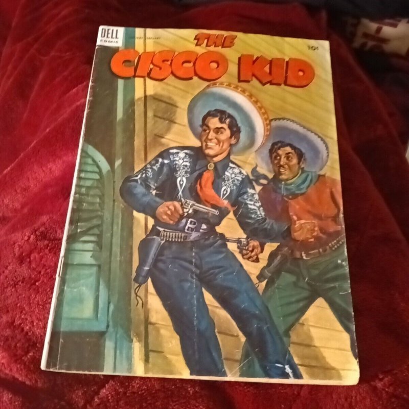 Cisco Kid #19 golden age 1954 Dell comics painted cover western hero cowboy