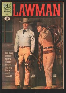 Lawman #7 196-Dell -John Russell and Peter Brown TV series photo cover.-High ...