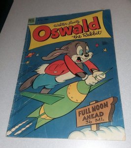 Four Color #458 golden age 1953 Oswald Rabbit Rocket scifi moon landing Cover