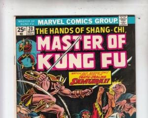 Master of Kung Fu 20 the Hands of Shang-Chi strict NM/NM- 9.2 High-Grade C'ville