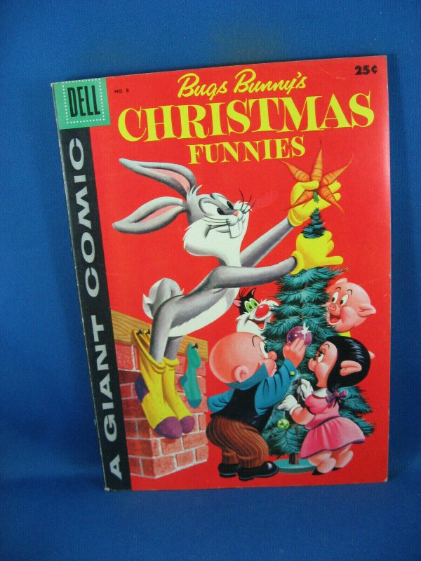 DELL GIANT BUGS BUNNY CHRISTMAS FUNNIES 8 VF+ 1958
