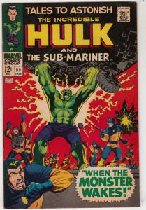 Tales to Astonish #99 (Jan-68) FN/VF+ Mid-High-Grade Incredible Hulk, Namor