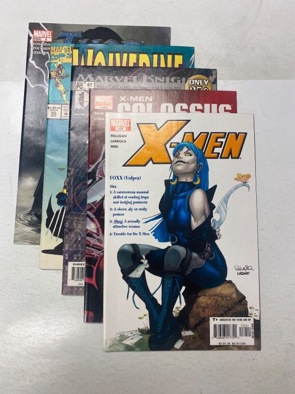 5 MARVEL comic books Thor Wolverine Daredevil Colossus X-Men #172 62 KM21