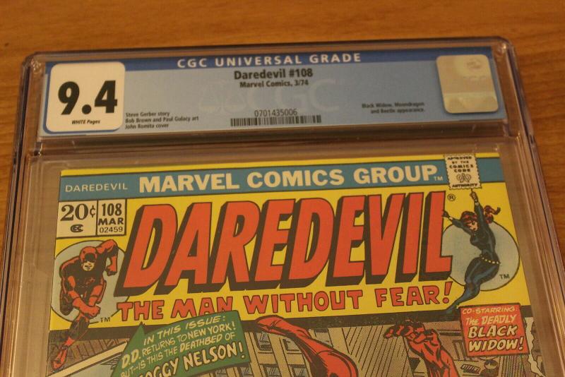 Daredevil #108 (Marvel, 1974) CGC NM 9.4 White pages