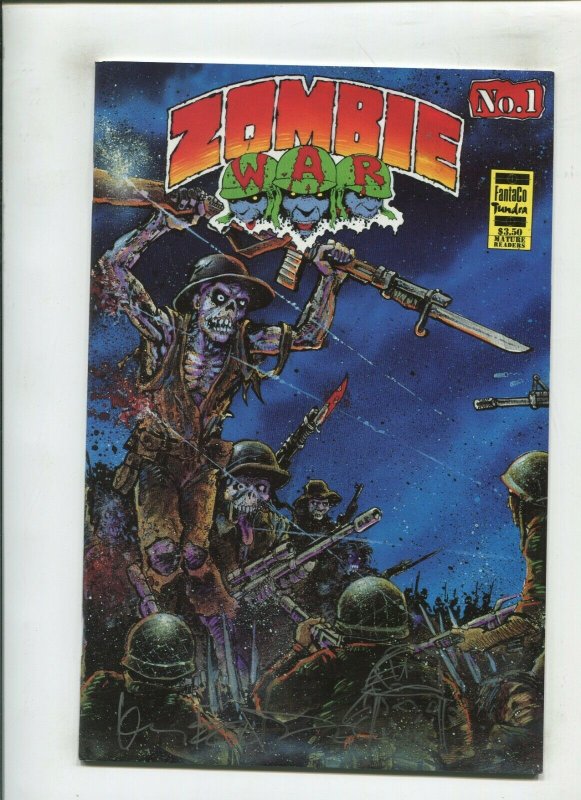 ZOMBIE WAR #1 (9.2) SIGNED BY KEVIN EASTMAN!! 1992