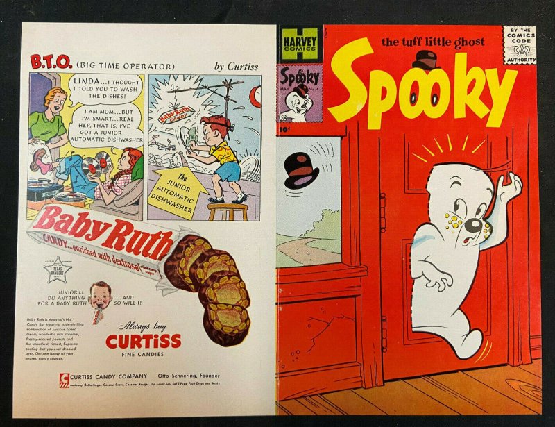 SPOOKY #4 VINTAGE COMIC, COVER ONLY, VF 1956 