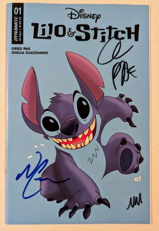 LILO & STITCH #1 1st App. Of Lilo And Stitch 3X Signed McAdams, Cosby, Pak W/COA