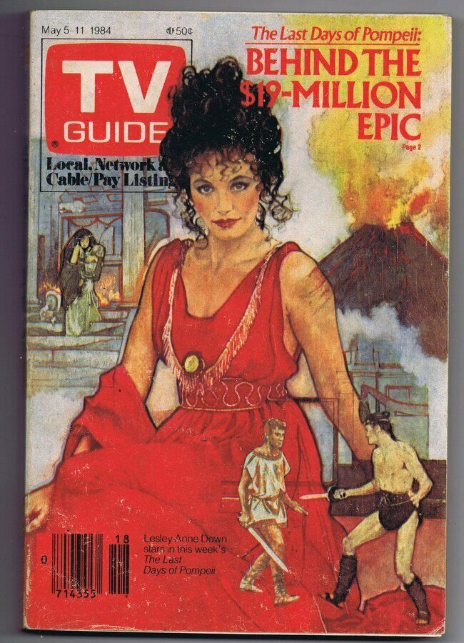 ORIGINAL Vintage TV Guide May 5, 1984 No Label Lesley Anne Down Comic