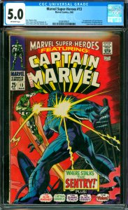 Marvel Super-Heroes #13 CGC Graded 5.0 1st appearance of Carol Danvers. 2nd a...