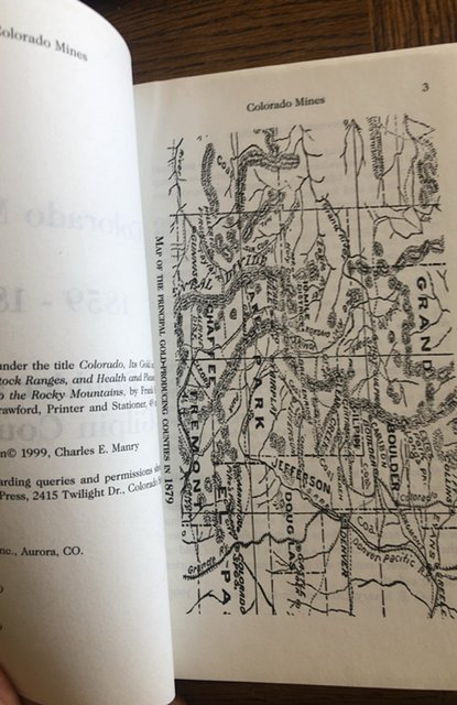 Colorado Mines 1859–1879 boulder&Gilpin Cnty,1999,C all my CO history!