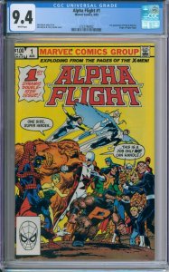 Marvel Comics Alpha Flight #1 CGC 9.4 1st Appearance Of Puck & Marrina