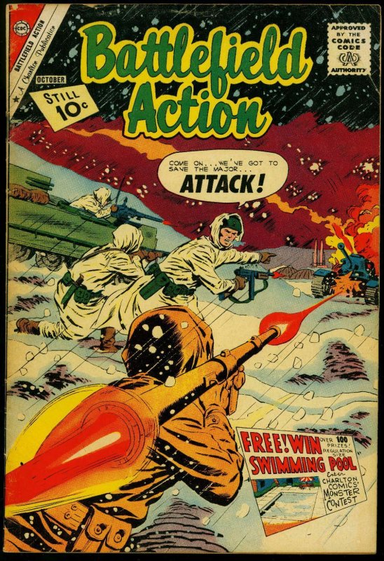 Battlefield Action #38 1961- Charlton War- Bazooka cover VG