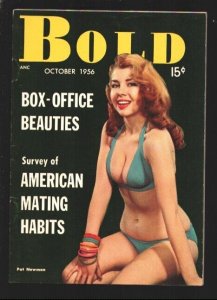 Bold 10/1956-Mini mag-Cheesecake pix-exploitation-scandals-Pat Newman-Marla e...