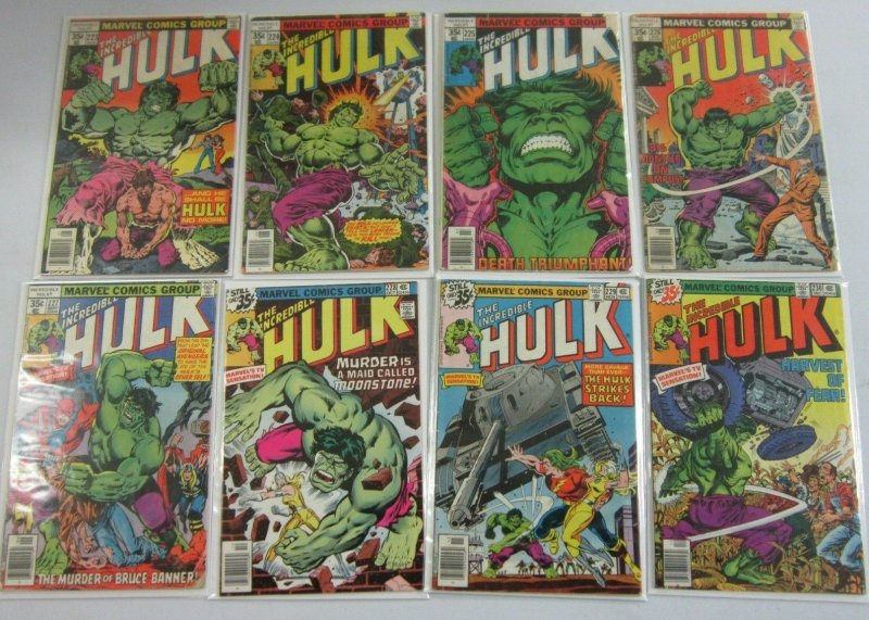 Hulk comic lot from #201-249 42 different books average 4.0 VG (1976-80)