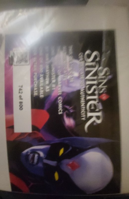 Sins of Sinister Mayhew Cover (2023) signed