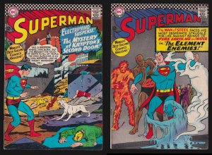 Superman 189 and 190 1966 DC Comics Lot of 2 Silver-age Nice FN 6.0