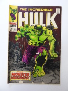 The Incredible Hulk #105 (1968) VG condition tape pull front cover