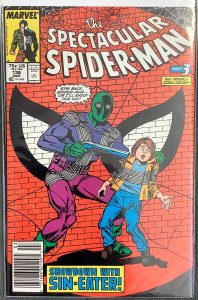 The Spectacular Spider-Man #136 Newsstand Edition (1988) Death of Sin Eater. NM