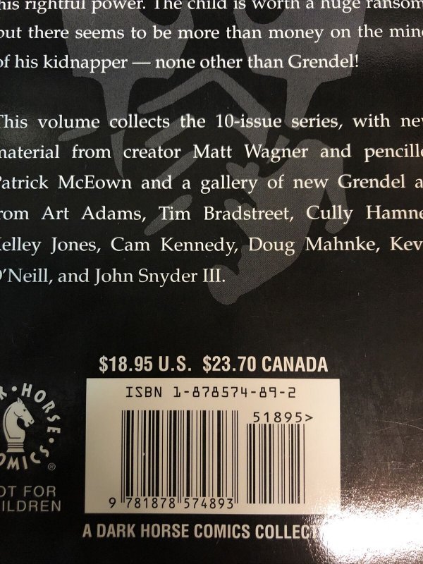 Grendel Warchild By Matt Wagner (1993) TPB Dark Horse Comics