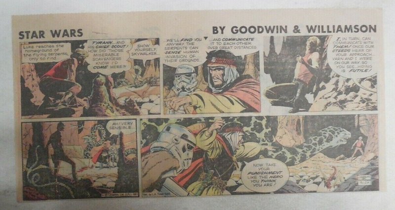 Star Wars Sunday Page by Al Williamson from 9/20/1981 Third Page Size!