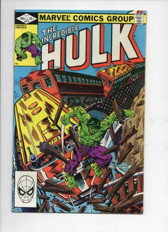 HULK #274, VF, Incredible, Bruce Banner, Buscema, 1968 1982, Marvel