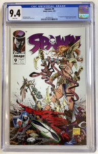 Spawn #9 - CGC 9.4 - Image - 1993 - 1st Medieval Spawn! 1st Angela! Neil Gaiman! 