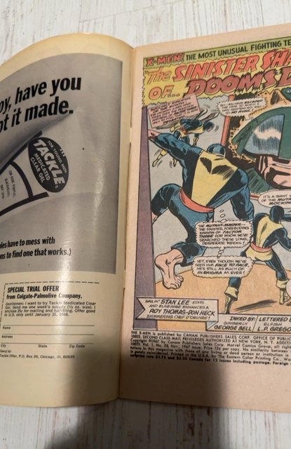 The X-Men #38 (1967)vs the blob and vanisher