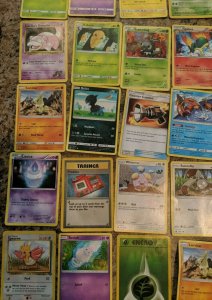 Pokemon cards Various  lot of 52 and Card Holder 1999-2017 very used