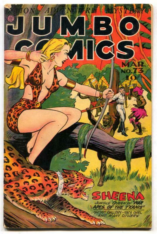 Jumbo Comics #73 1945- SHEENA cover- Matt Baker G+