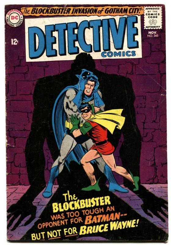 DETECTIVE COMICS #345-BATMAN AND ROBIN-1965-FIRST BLOCK BUSTER vg