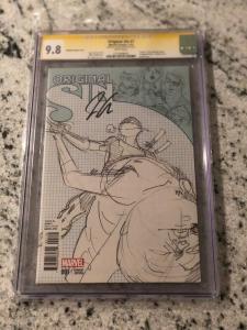 Original Sin # 1 CGC 9.8 SIGNED By Jason Aaron Caldwell Sketch Variant Cover HTF 