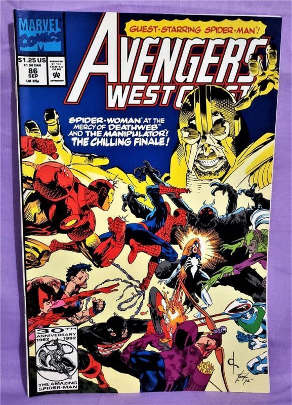 AVENGERS WEST COAST #82 - 88 Annual #7 Spider-Woman Origin (Marvel 1992)