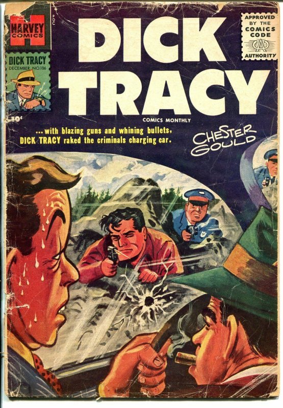 Dick Tracy  #106 1956-painted cover-Chester Gould-FR