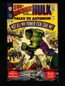 Tales To Astonish #75 Sub-Mariner Incredible Hulk Jack Kirby!