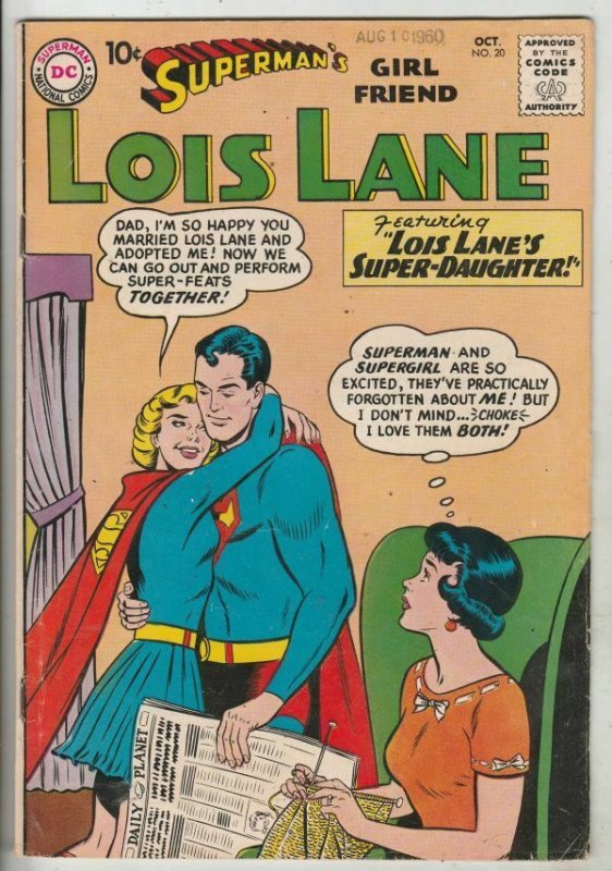 Lois Lane, Superman's Girlfriend # 20 Strict FN/VF Mid-High-Grade 1st Daughter