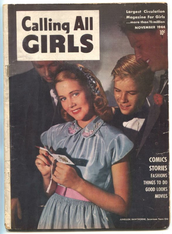 Calling All Girls #34 1944- Judy Wings-Junellen Hawthorne VG