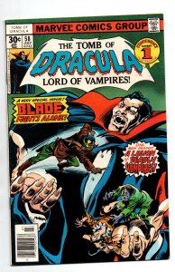 Tomb of Dracula #58 newsstand - Blade - vampire - Horror - 1977 - FN