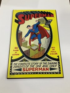 Superman 1 Cover Wood Wall Art plaque 13x19 DC Comics