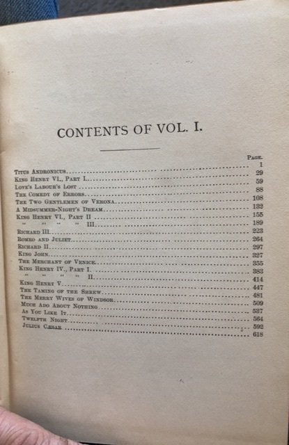 The works of William Shakespeare VOL.1, beautiful spine