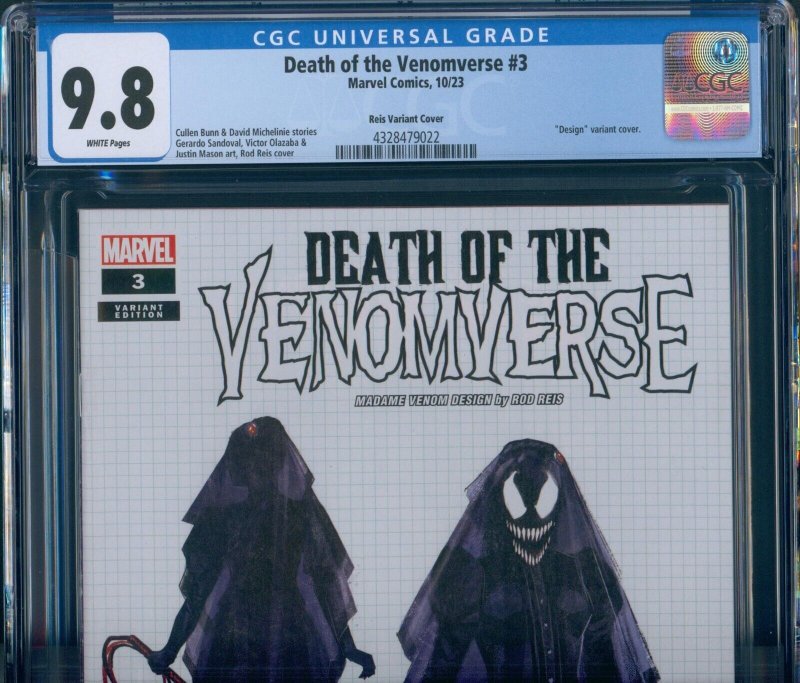 Death of the Venomverse #3 CGC 9.8 Reis Madame Venom Design Variant Marvel 2023