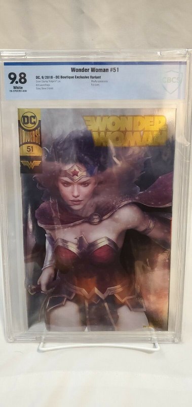 Wonder Woman #51 - CBCS 9.8 - DC Boutique Edition  - Artgerm Gold Foil Variant!