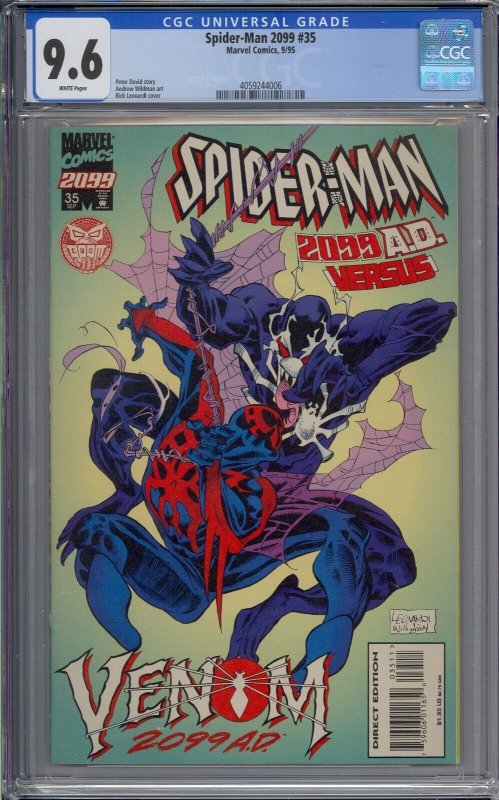 SPIDER-MAN 2099 #35 CGC 9.6 WHITE PAGES