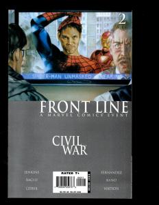 11 Front Line Civil War Marvel Comics # 1 2 3 4 5 6 7 8 9 10 Sketchbook RP2