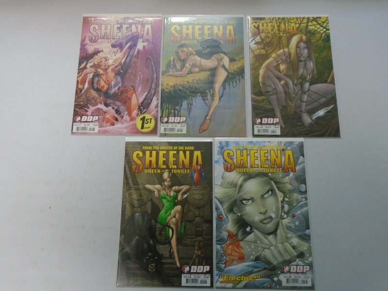 Sheena set #1-5 8.0 VF (2007 Devil's Due)