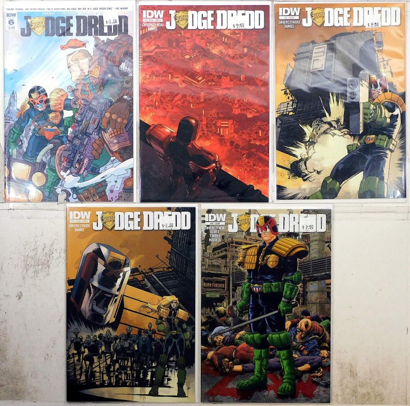 Judge Dredd Lot of 4 #6, 2012 9, 10, 26 (2016) IDW 1st Print Comic Books