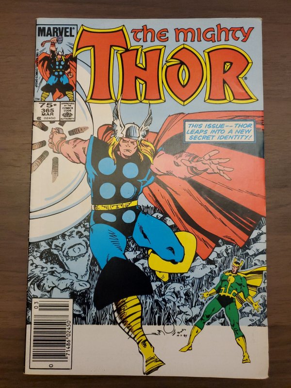 Thor #365 (Marvel 1986) Newsstand (5.0) 1st Throgg Thor as a Frog Walt Simonson