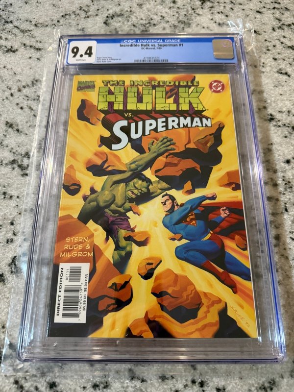 The Incredible Hulk Vs. Superman # 1 CGC Graded 9.4 Marvel DC Comic Book JH29