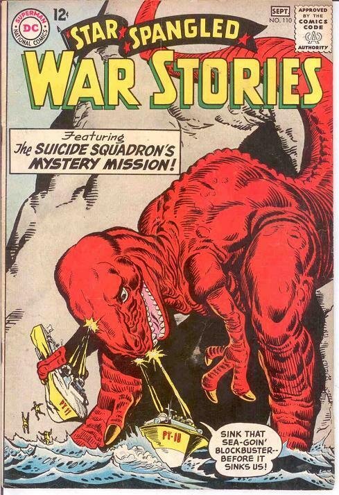 STAR SPANGLED WAR 110 G+ SUICIDE SQUAD  Sept. 1963 COMICS BOOK