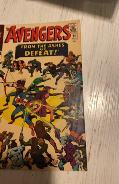 The Avengers #24 (1966)form the ashes of defeat feat Kang upper mid grade