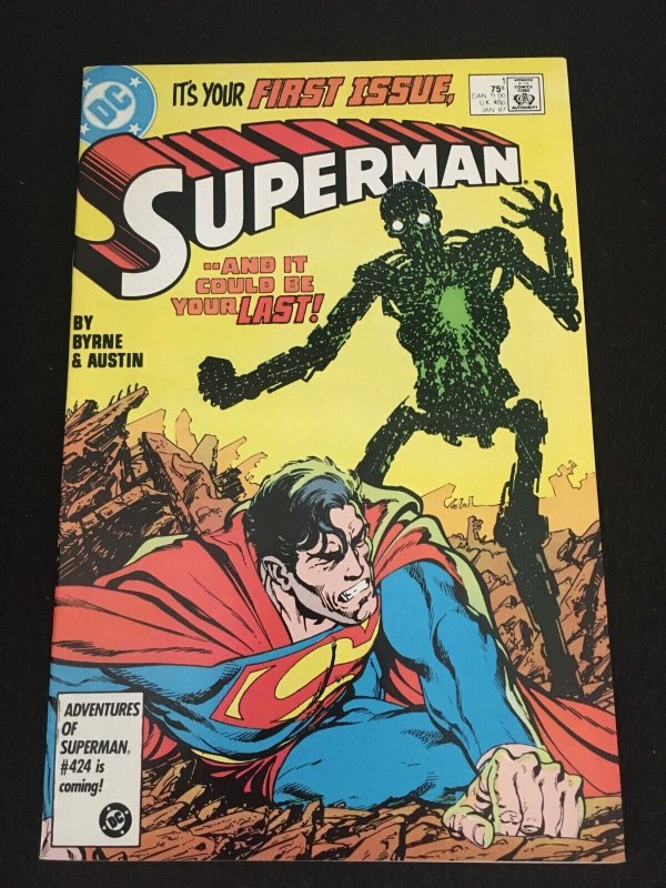 SUPERMAN #1 John Byrne, 1987, VFNM Condition